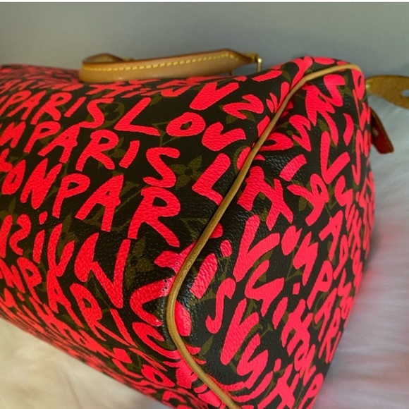 🌻🦄 Louis Vuitton Monogram Satchel Speedy Graffiti 30 🌻🦄 COLLECTOR ITEM 🔥 - Picture 13 of 13